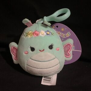 NWT Squishmallows Reina Pastel Butterfly Clip Plush